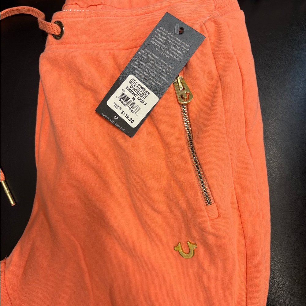 True Religion Vibrant melon-Orange Sweat pants